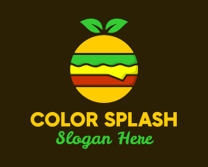 Colorful Organic Hamburger logo design