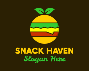 Colorful Organic Hamburger logo design