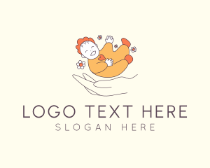Childcare - Infant Pediatrician Hand logo design