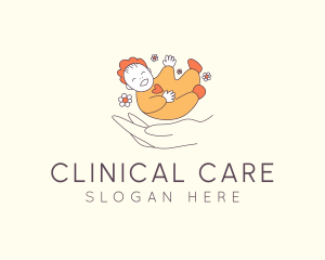 Infant Pediatrician Hand  logo design