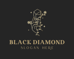 Golden Diamond Hand logo design