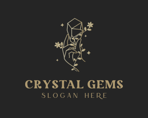 Golden Diamond Hand logo design