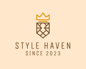Palace - Medieval Crown Shield logo design