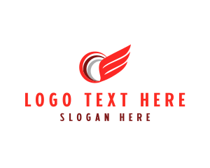 Wing - Ball Wing  Logistics logo design