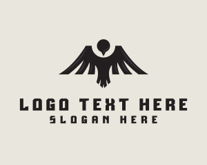 Avian - Mountain Bird Wing logo design