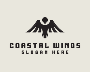 Seagull - Mountain Bird Wing logo design