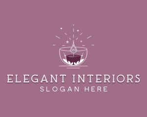 Candle Spa Decor logo design