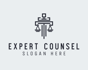 Counsel - Law Firm Scale logo design