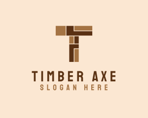 Brown Brick Letter T  logo design