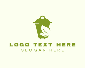 Recycling Bin - Eco Trash Bin logo design