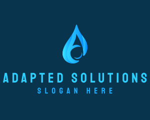 Water Droplet Letter A logo design