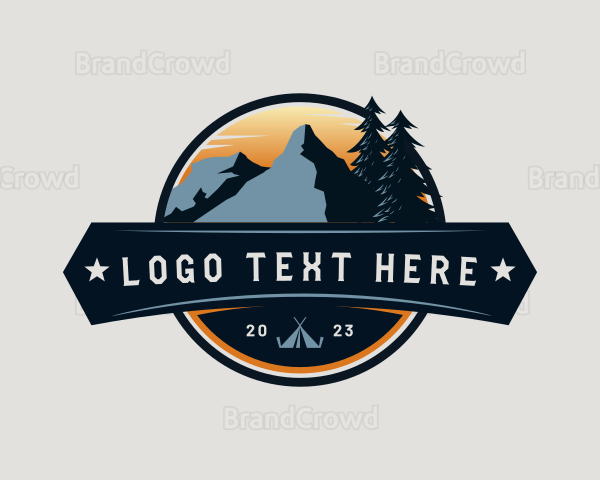 Mountain Camping Camper Logo