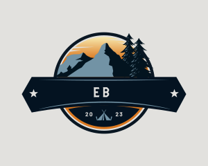 Tourism - Mountain Camping Camper logo design