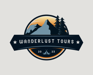 Mountain Camping Camper logo design