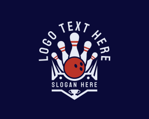 Bowling Pin - Bowling Trophy Sports logo design