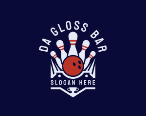 Bowling Trophy Sports logo design