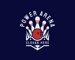 Arena - Bowling Trophy Sports logo design