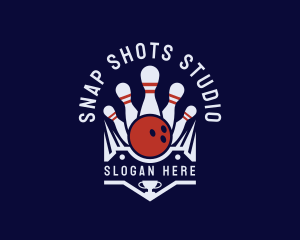 Bowling Ball - Bowling Trophy Sports logo design