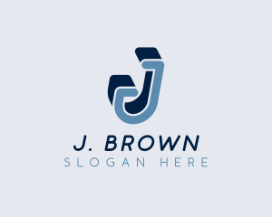 Modern Business Letter J logo design