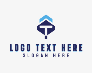 Digital Marketing - Logistics Business Letter T logo design