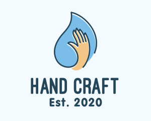 Hand - Hand Sanitizing Liquid logo design