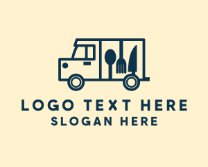 Food Truck - Minimalist Food Truck logo design