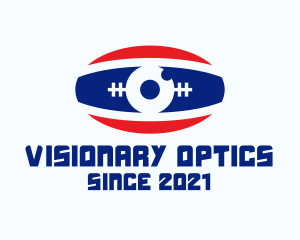Optometry - Rugby Ball Eye logo design