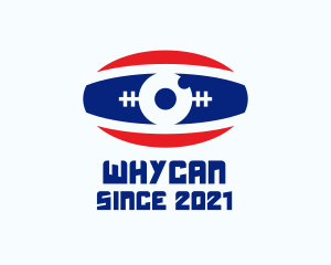 Optometrist - Rugby Ball Eye logo design