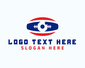 Optometrist - Rugby Ball Eye logo design