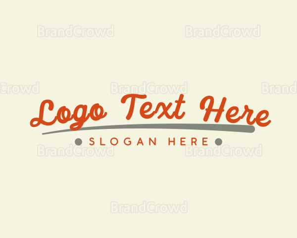 Funky Cursive Business Logo