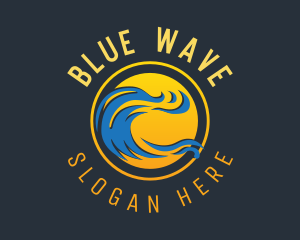 Sunset Wave Surfing logo design