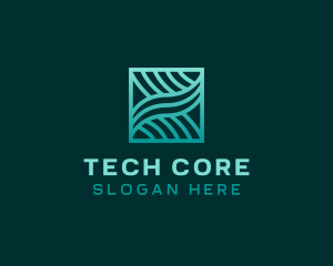 Software Tech Waves logo design