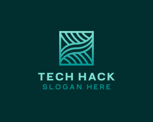 Software Tech Waves logo design