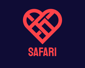 Woven Heart Dating logo design