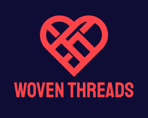 Woven Heart Dating logo design