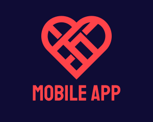 Woven - Woven Heart Dating logo design