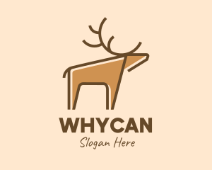 Brown Reindeer Deer Logo