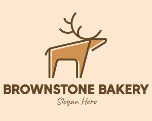 Brown - Brown Reindeer Deer logo design