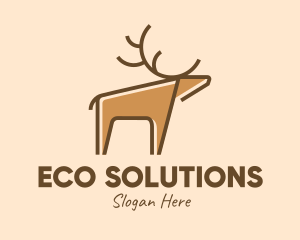 Conservation - Brown Reindeer Deer logo design