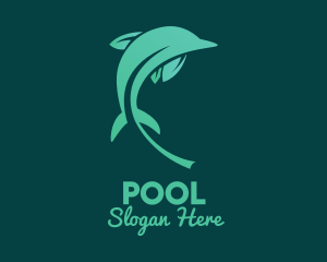 Natural Products - Green Leaves Dolphin logo design