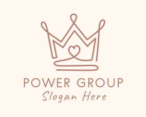 Jewelry - Elegant Heart Crown logo design
