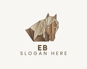 Geometric Brown Horse Logo