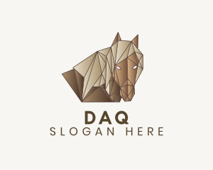 Geometric Brown Horse Logo