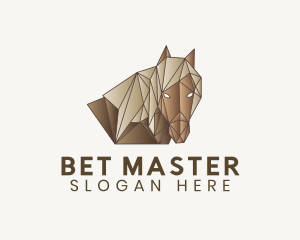 Betting - Geometric Brown Horse logo design
