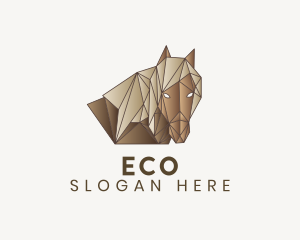 Sporting Event - Geometric Brown Horse logo design
