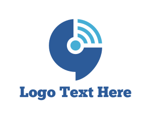 High Speed - Wifi Speech Bubble logo design