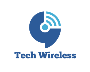 Wireless - Wifi Speech Bubble logo design