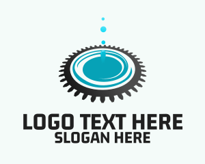 Repairman - Cog Whirlpool Plumbing logo design