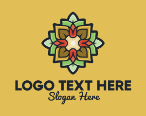 Yoga - Floral Lantern Decoration logo design