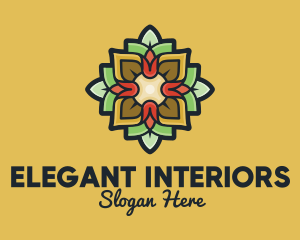 Floral Lantern Decoration logo design